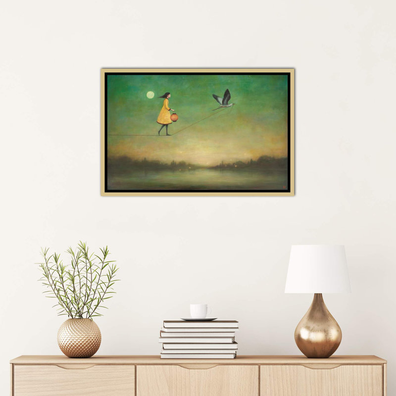 « blue moon expedition » par duy huynh-print, H 40 po x l 60 po x P 1,5 po, Toile encadrée d'or