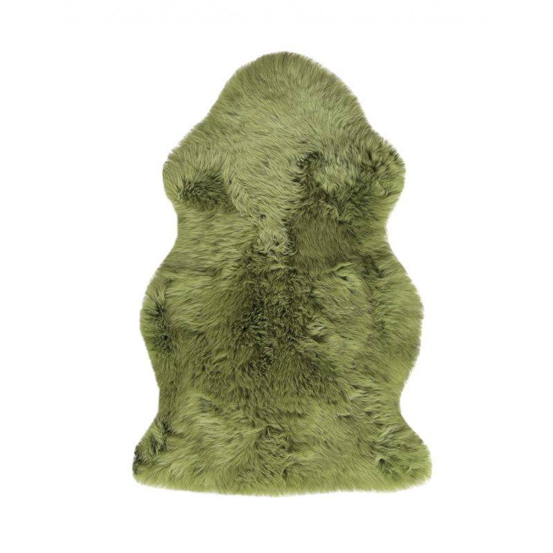 Tapis vert en peau de mouton vert Nouvelle-Zélande