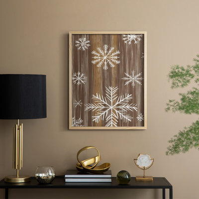 «Christmas Holiday Art XXI», reproduction encadrée - bois massif