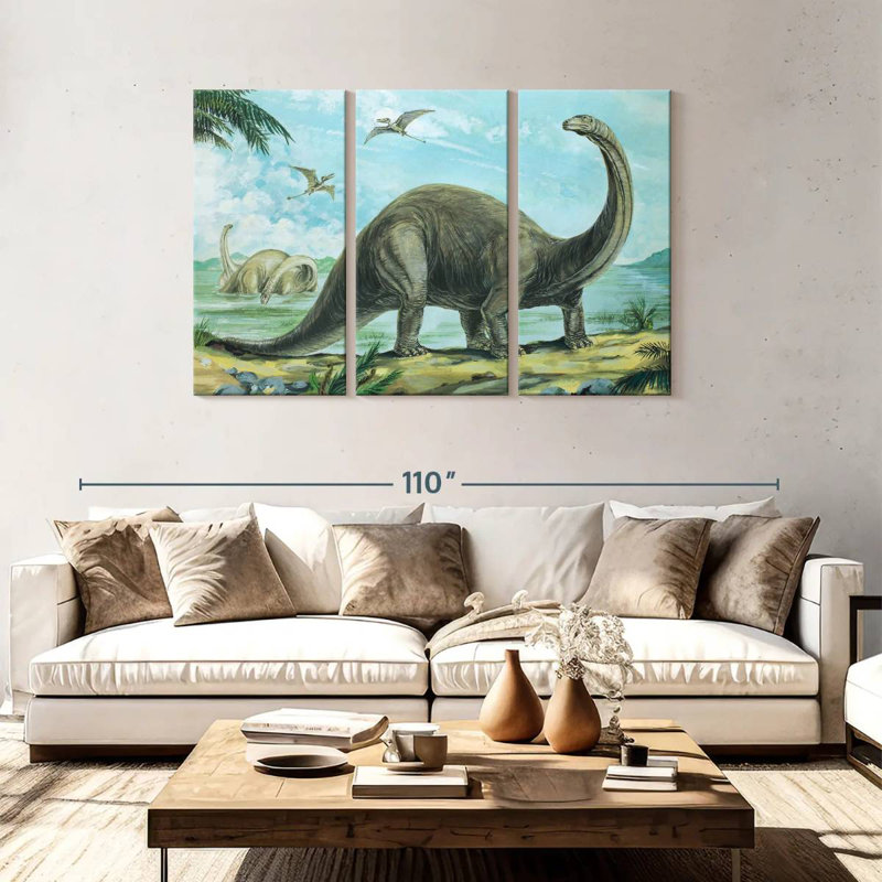 Brampt Brontosaurus Sauropod, 48" H x 74" W