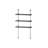 Keter Storage Shed Shelf Kit 40 Inch Easy Assembly Steel Reinforced Utility Kit with Heavy Duty Brackets and Rails, Black