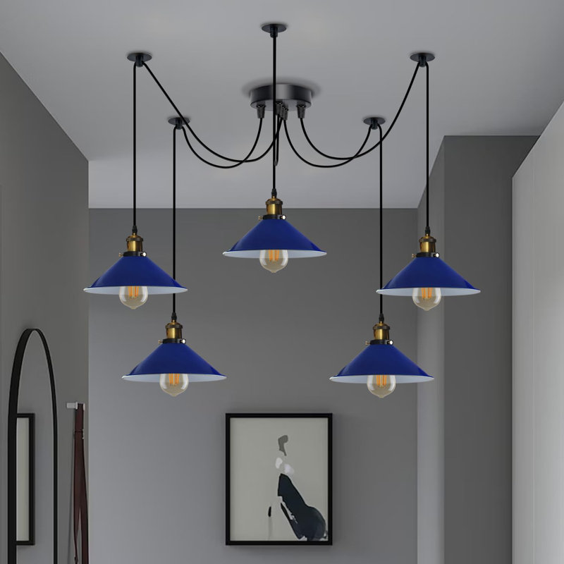 5 - Light Cone Pendant, Yes, Navy Blue
