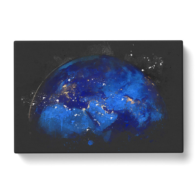 Earth View - Wrapped Canvas Print, 35cm H x 50cm W x 3cm D
