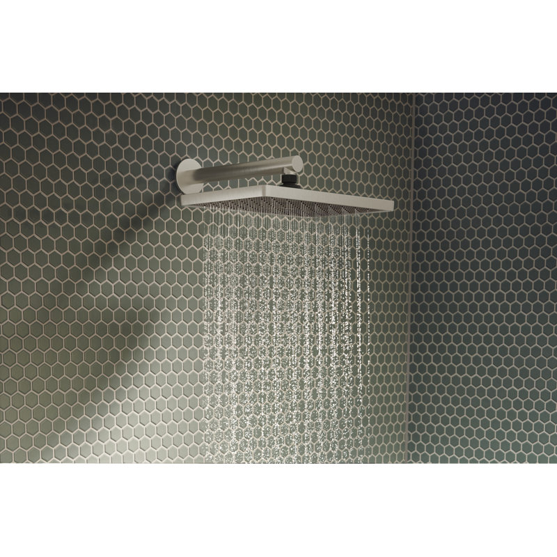 Tuyau de douche hansgrohe Activera Q 290 x 180, 1,75 gallon par minute, nickel brossé