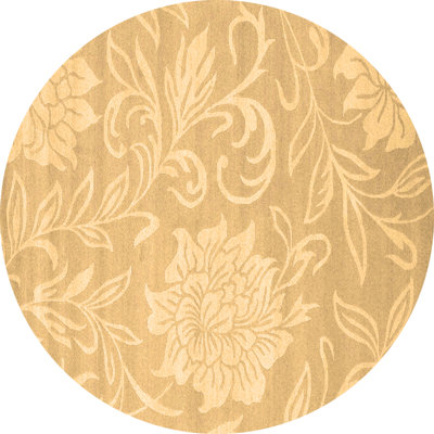Tapis rond en laine / polyester tissé à la machine Joji