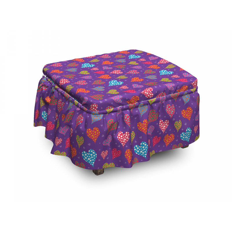 Housse pour repose-pieds romantique