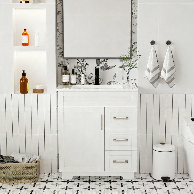 Meuble-lavabo moderne 30 po sans lavabo, simple