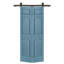 Porte de grange pliante à panneaux en panneau de fibres à densité moyenne avec ensemble de quincaillerie d'installation-89200914-87350884