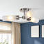 Plafonnier semi-encastré à 3 lumières, intensité variable, 57 cm (22,4 po) de largeur-933881789