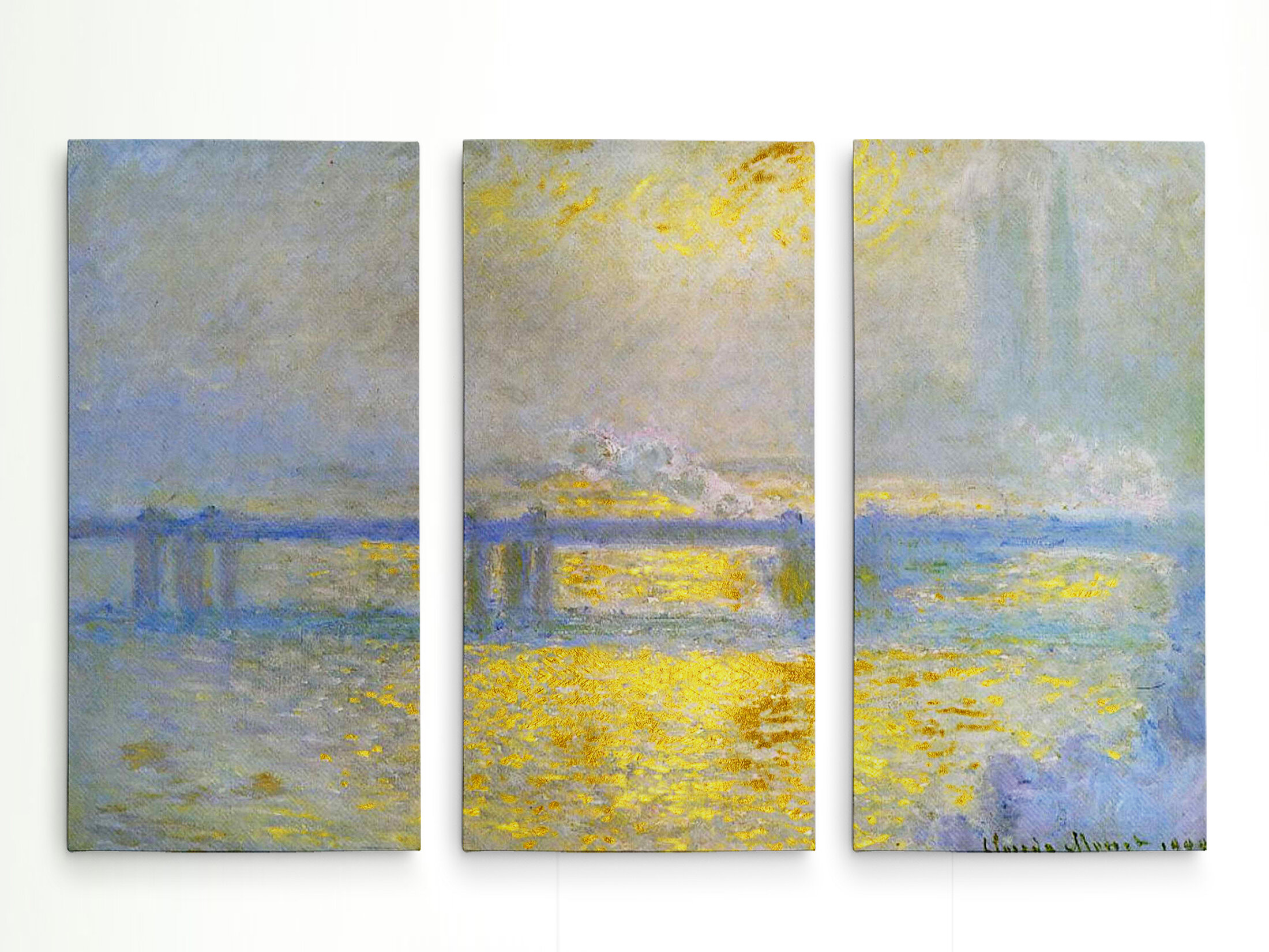 Vault W Artwork A Premium 'Charing Cross Bridge' by Claude Monet ...