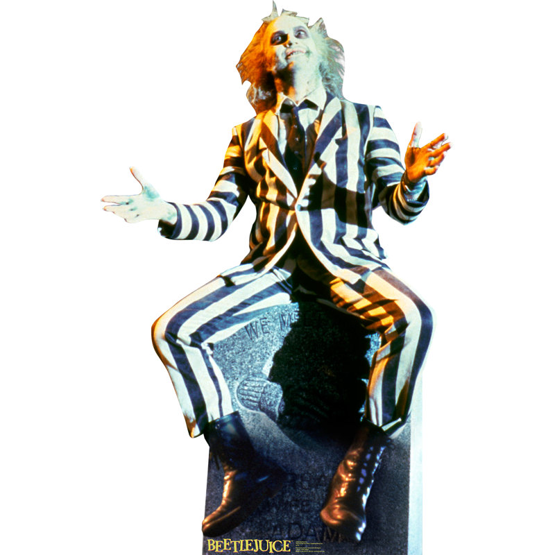 Beetlejuice Life-Size Cardboard Standup with Striped Suit