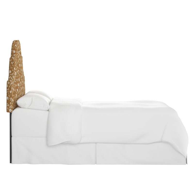 Knipe Upholstered Headboard, Twin, Robina Floral Ochre