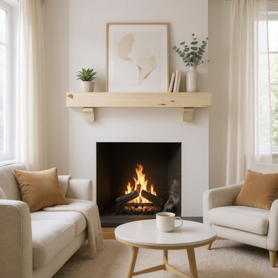 Mulligan Hand Carved Wood Mantel