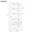 Bibliothèque d'angle à 5 niveaux avec tablettes réglables, parfaite pour le rangement du bureau à domicile et du salon, conception stable et durable