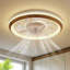Ventilateur de plafond encastré en cristal pour l'intérieur de la chambre à coucher avec 7 pales et 6 vitesses