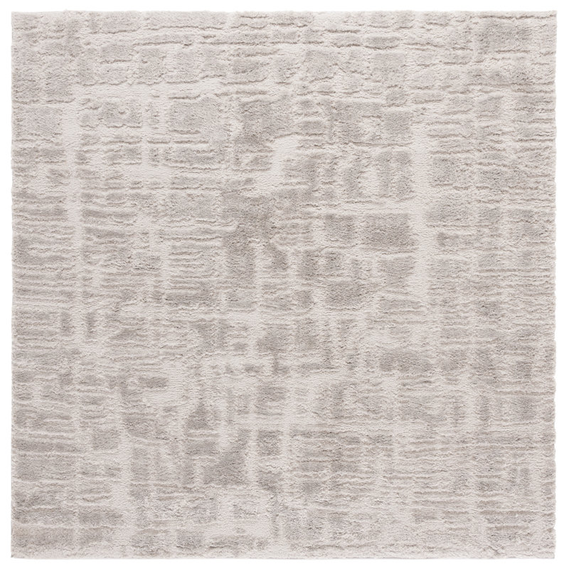 Comisha Shag 900 Performance Abstract Rug, Square 6'7"