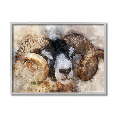 " Big Horned Ram Abstract Dreamlike Portrait " by Ziwei Li
