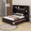 Lit double en bois avec armoire et tablette-1943362130