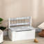 Siège de rangement gris - convient à plusieurs articles, unité de chambre à coucher intérieure 27L grise, avec des caractéristiques pour
