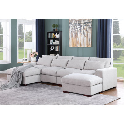 Biaggio Modular U-Shaped Sectional with 2 Ottomans