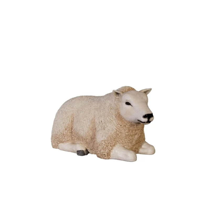 Texelaar Baby Sheep Laying Life Size Statue