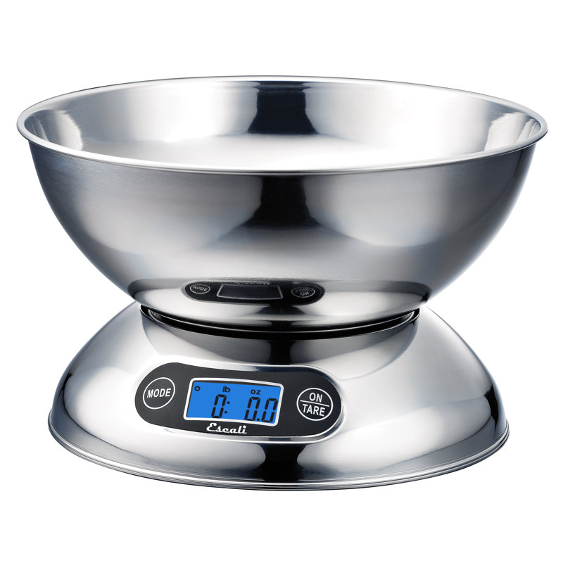 Balance de cuisine numérique en acier inoxydable avec bol Escali Rondo