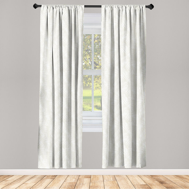 Semi Sheer Curtain Pair, 56" W x 95" L, Eggshell White