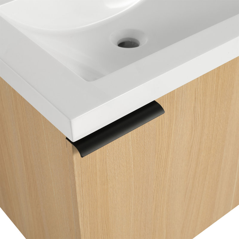 Combinaison de meuble-lavabo moderne de 24 pouces avec beaucoup de rangement, fabrication en contreplaqué durable pour des salles de bain élégantes et organisées