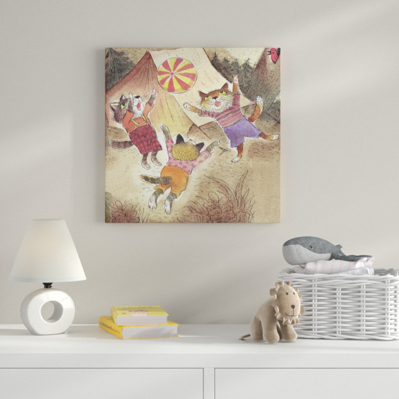 Playing Cats - Painting on Canvas, 81cm H x 81cm W