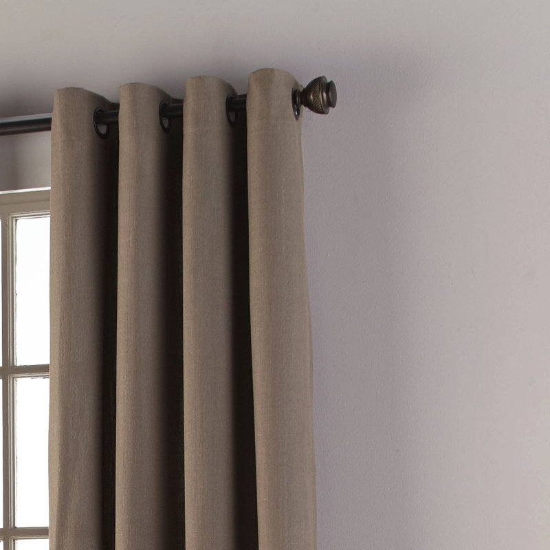 Wodehouse Semi Sheer Curtain Single Panel, 52" x 84", Camel
