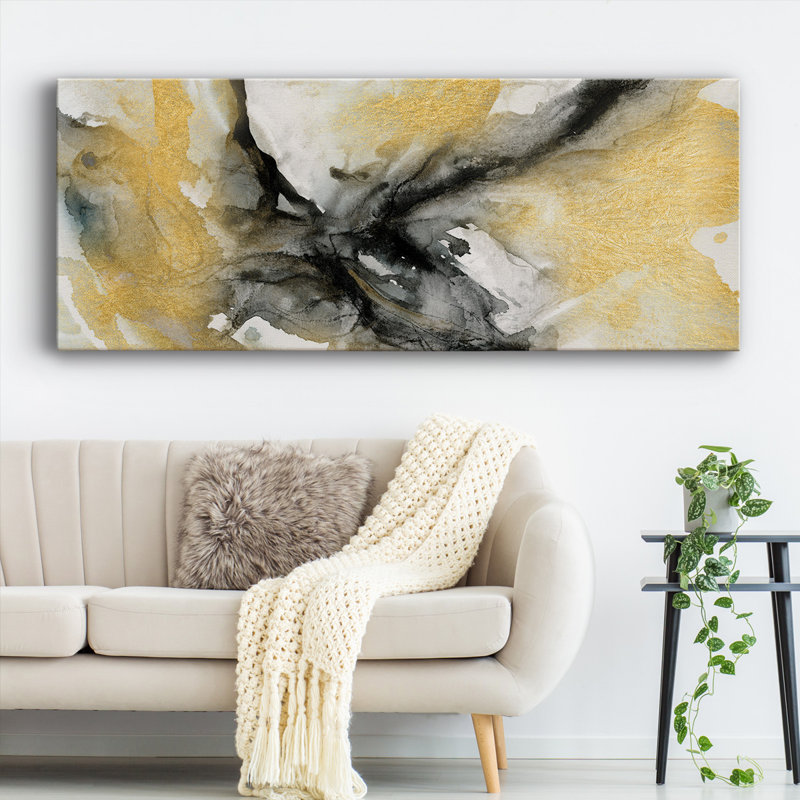 Golden Harmony sur toile, H 12 po x l 30 po x P 1,5 po
