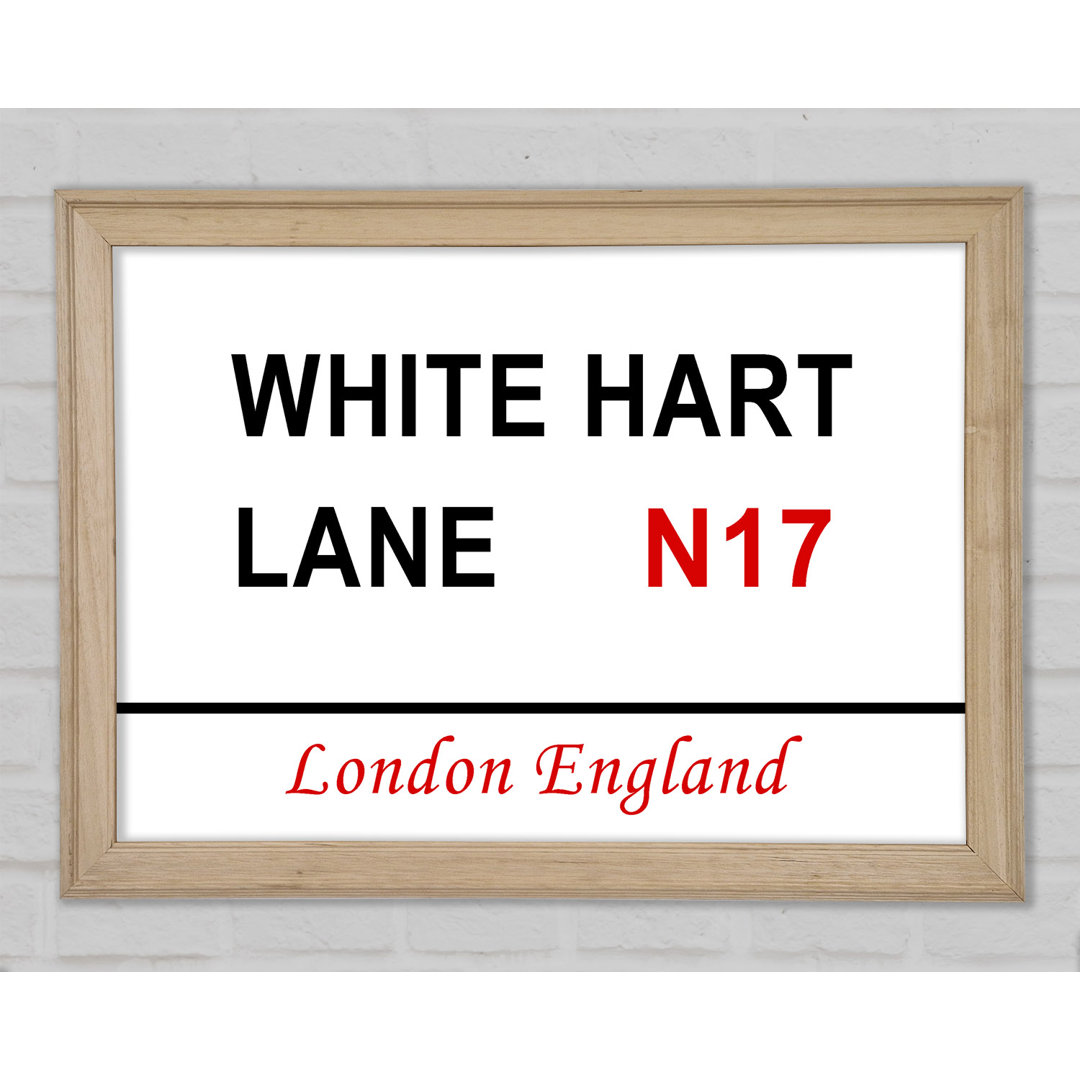 White Hart Lane Schilder Gerahmter Druck