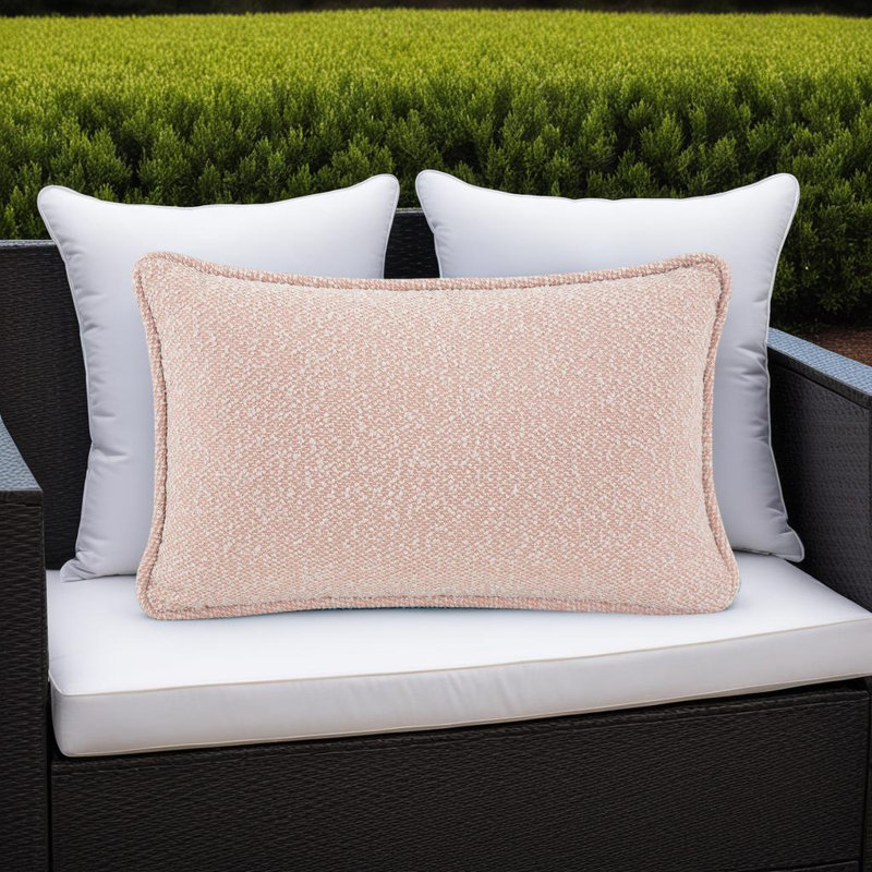 Coussin corail d'Alicante, Rectangle H 14 po x l 22 po, Rose