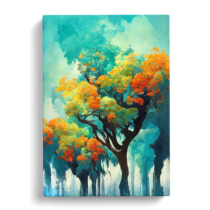 Pretty Abstract Trees No.1 - Wrapped Canvas, 76cm H x 50cm W x 3cm D