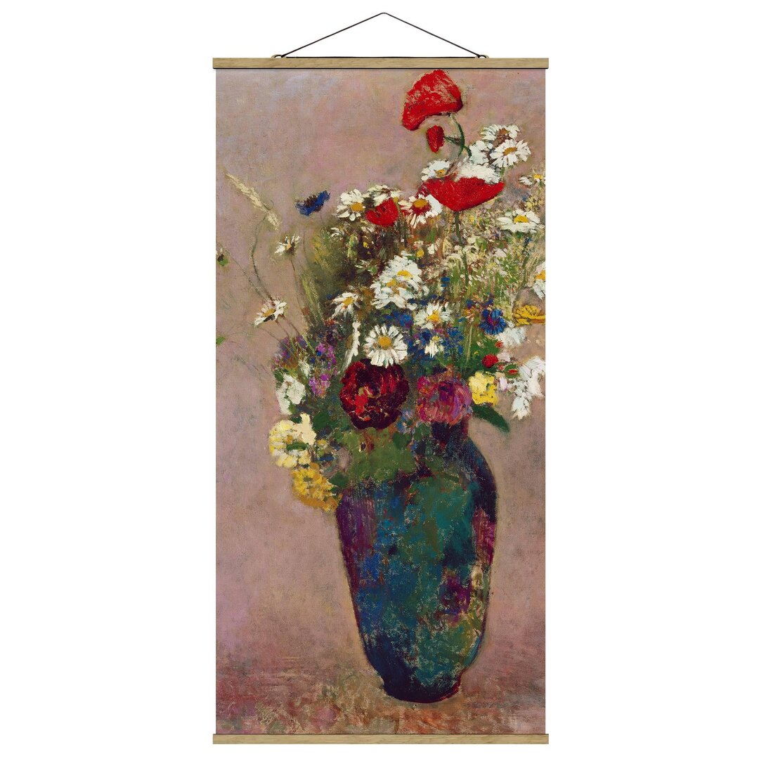 Kunstdruck Flower Vase with Poppies von Odilon Redon