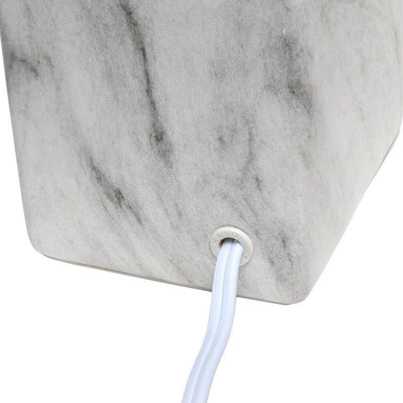 Eri Ceramic Table Lamp, White, White