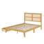 Lit avec tête de lit en rotin et 2 tiroirs de rangement, lit en bois d'hévéa avec sel et pieds de soutien améliorés-1848649727-1848649665