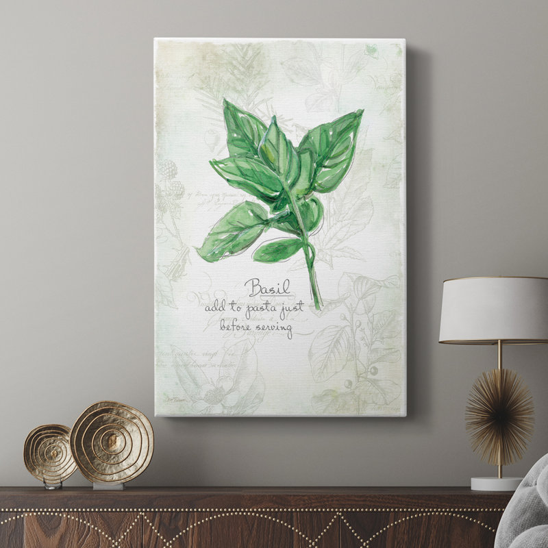 Basilic frais - galerie Cavas sur mesure, H 18 po x l 12 po