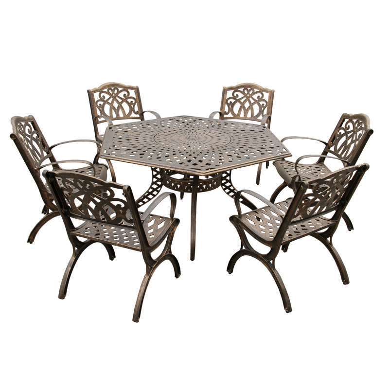Ensemble repas 6 personnes Margretta Specialty, Bronze