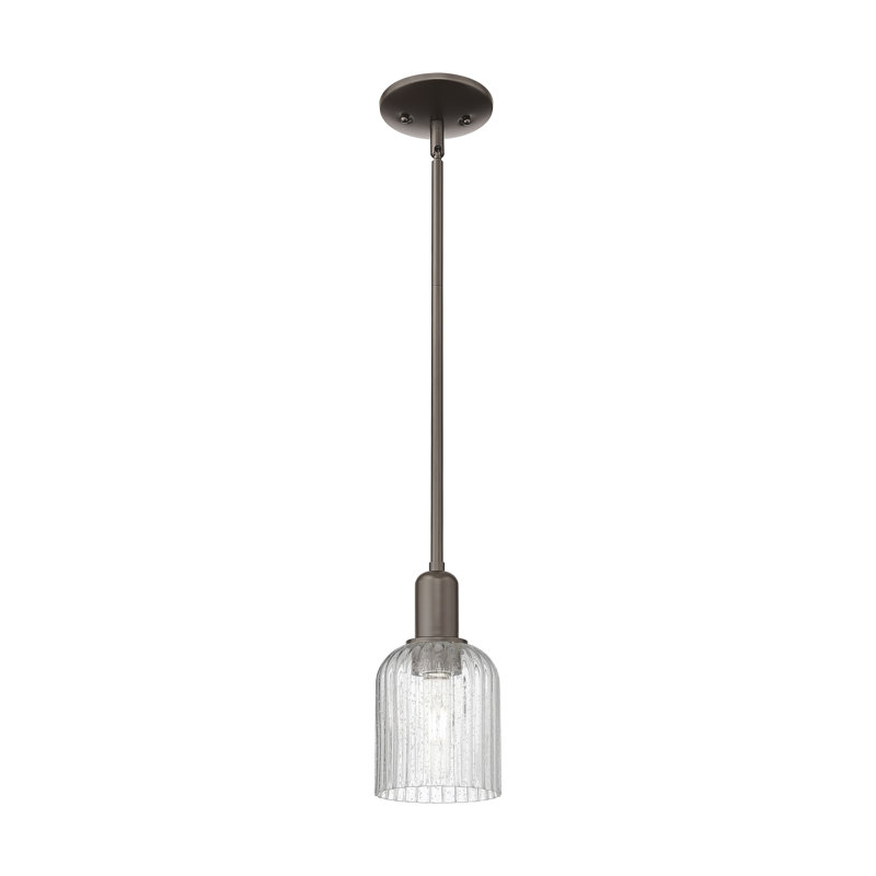 Downtown Urban - Voile de mariée - Mini-luminaire suspendu 1 tige, H 9,63 po x l 5 po x P 5 po, Grainé