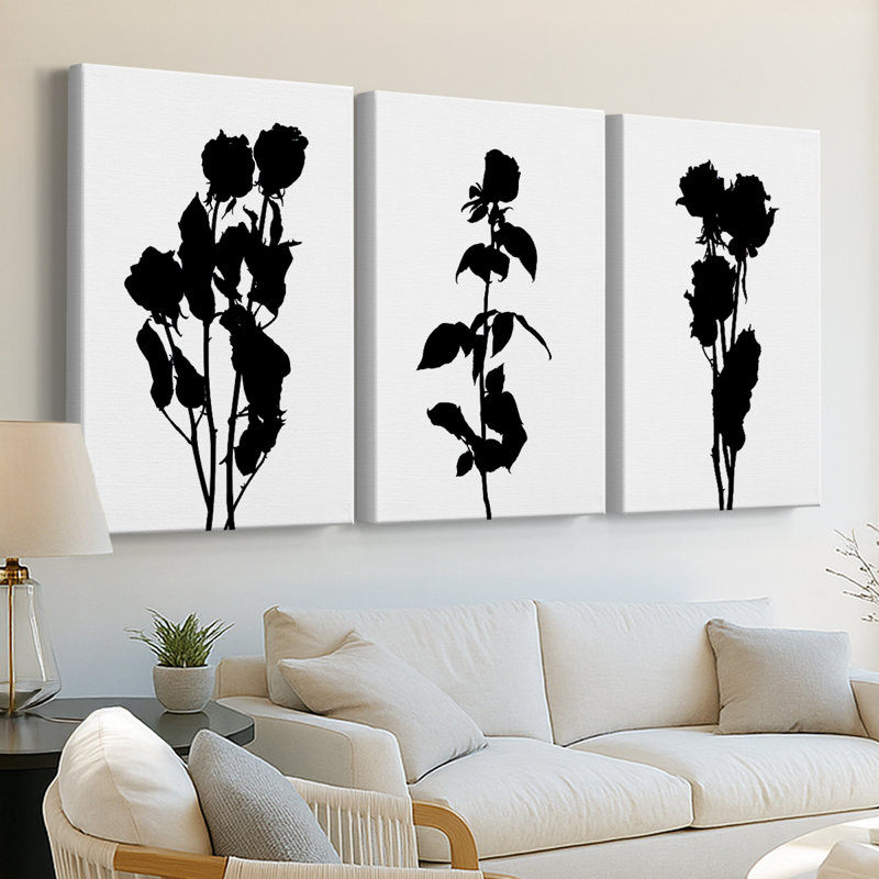 Pressed Memory I - Toile tendue avec châssis sur mesure - 3 pièces, H 12 po x l 24 po