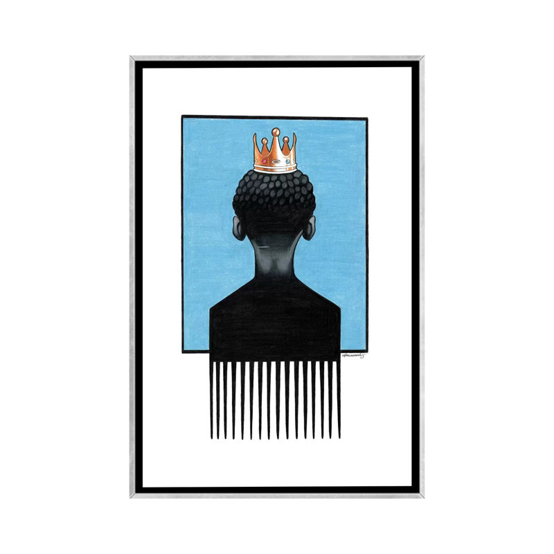 « Little Prince Afropick » par Manasseh Johnson-impression, Pas de tapis, H 48 po x l 32 po x P 1,5 po