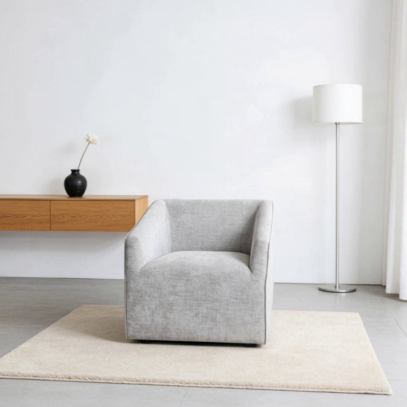 Fauteuil demi-tonneau rembourré Nice