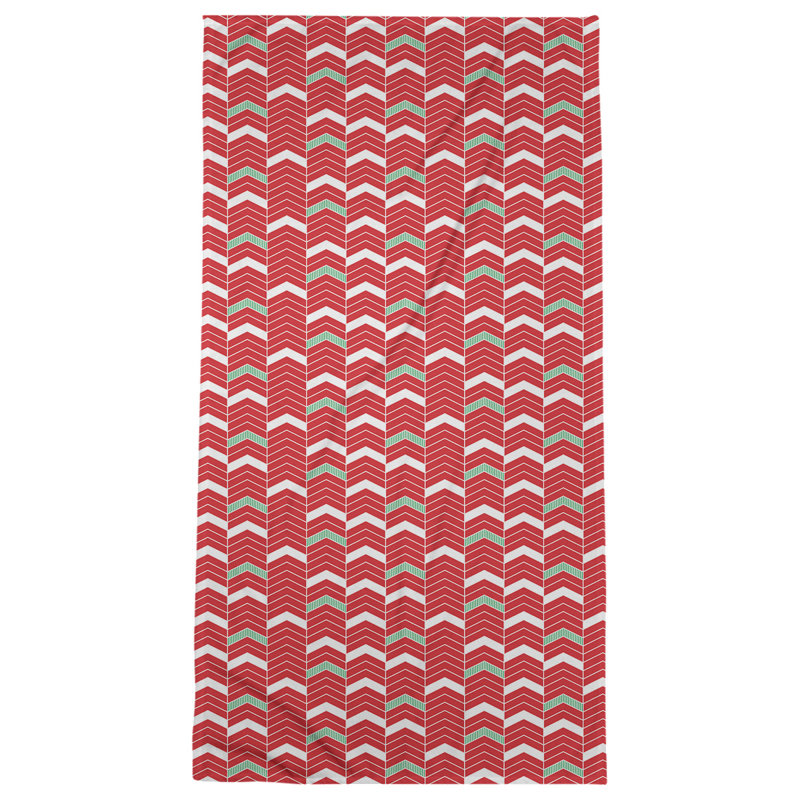 Beach Towel, Red/Green, Microfiber