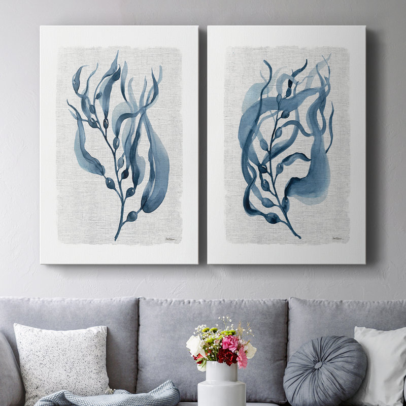 Toile tendue bleu marine I-Premium Gallery - prêt à être accroché, H 27 po x l 36 po