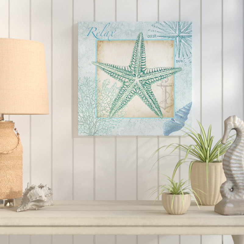 Starfish " Aqua Shell: Starfish " by Tre Sorelle Studios, 12" H x 12" W
