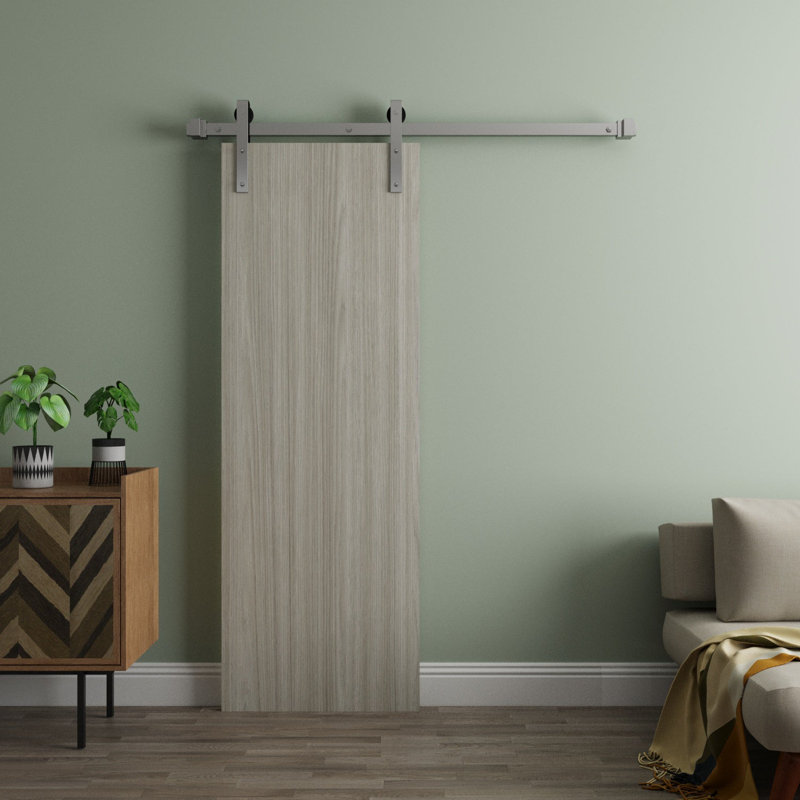 Porte de grange moderne - ESSENTIEL 8001 - Ensemble de quincaillerie lourde pour rail de 8 pi - Portes intérieures à panneau solide