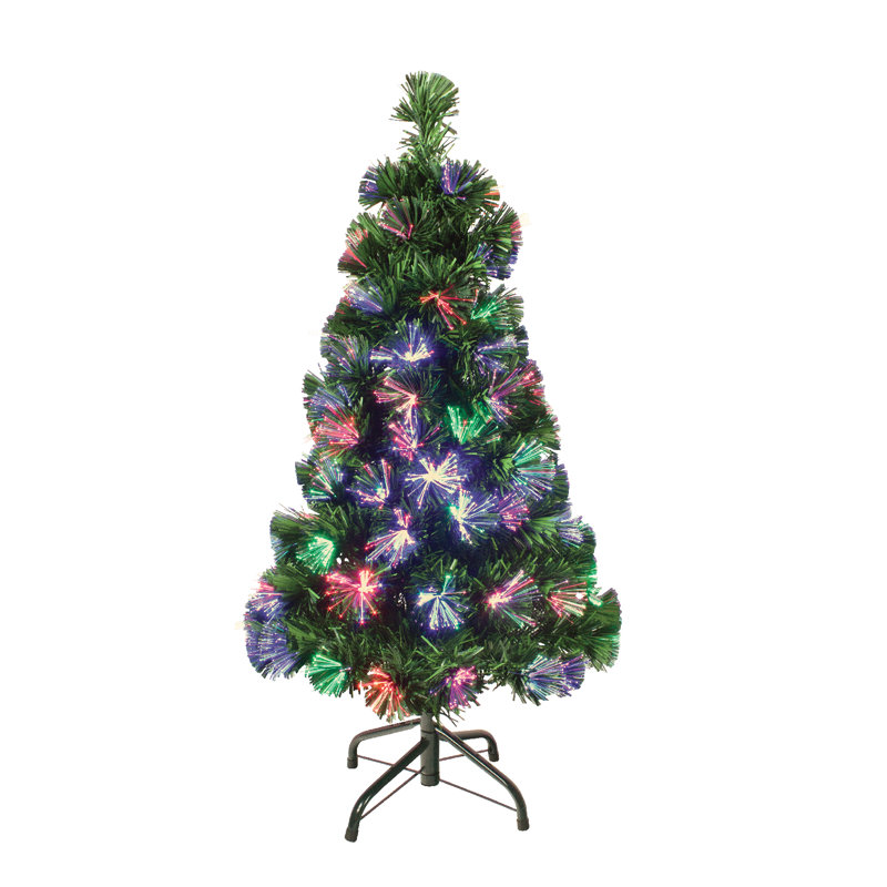 Lighted Artificial Pine Christmas Tree, 4.92ft H x 2.3ft W x 2.3ft D
