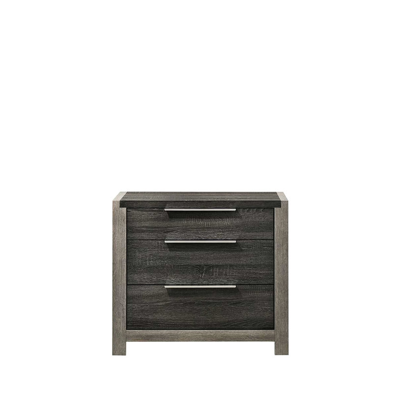 Table de chevet grise - Rangement fonctionnel et élégant pour la chambre à coucher avec tête de lit spacieuse