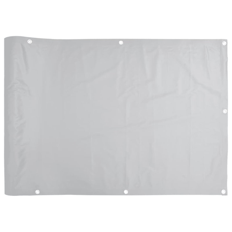 Cathaline Fabric Balcony Privacy Screen, 500cm W x 90cm D, in Grey